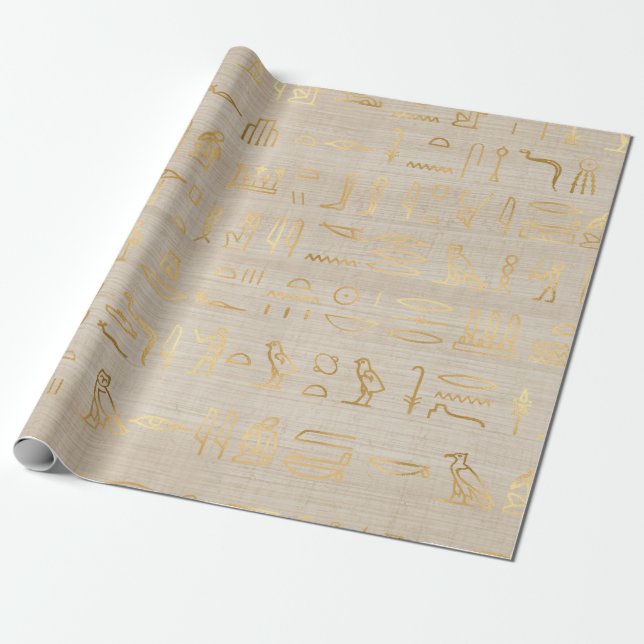 Alte ägyptische Hieroglyphen Geschenkpapier (Ungerollt)