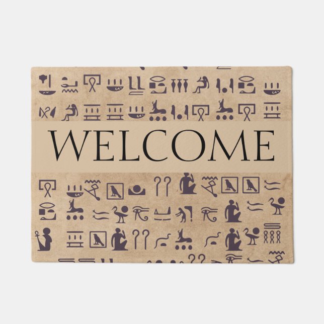 Alte ägyptische Hieroglyphen Kunst, Dichtung und M Fußmatte (Vorderseite)