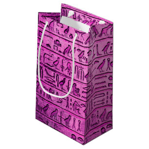 Alte ägyptische Hieroglyphen Lila Geschenktaschen Kleine Geschenktüte