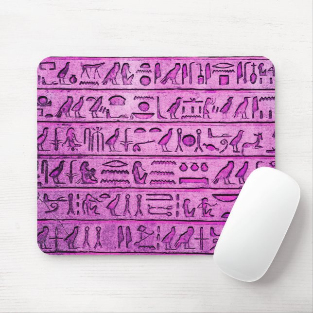 Alte ägyptische Hieroglyphen Lila Maus Pad Mousepad (Mit Mouse)
