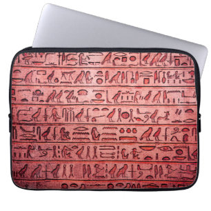 Alte ägyptische Hieroglyphen rot Laptopschutzhülle