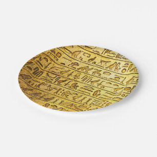 Alte ägyptische Hieroglyphen Teller