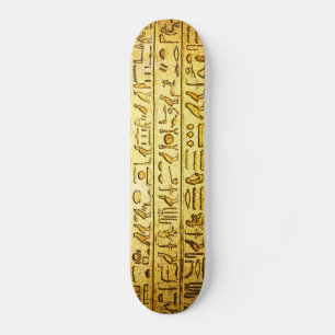 Alte ägyptische Hieroglyphen Yellow Skateboard
