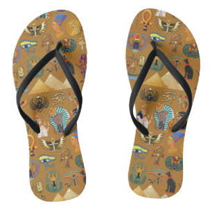 Alte ägyptische Hieroglyphie-Muster Hieroglyphi Flip Flops