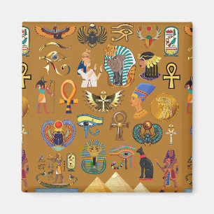 Alte ägyptische Hieroglyphie-Muster Hieroglyphi Magnet