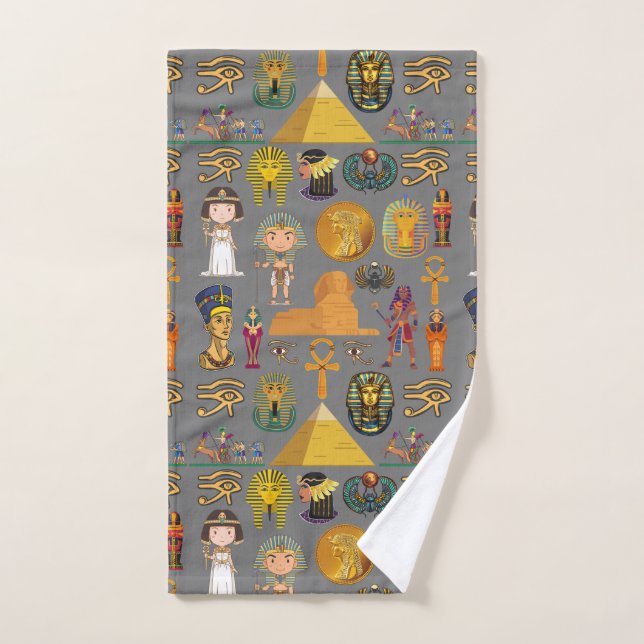 Alte ägyptische Hieroglyphie-Muster Pharao Handtuch (Handtuch)