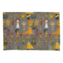Alte ägyptische Hieroglyphie-Muster Pharao Kissenbezug