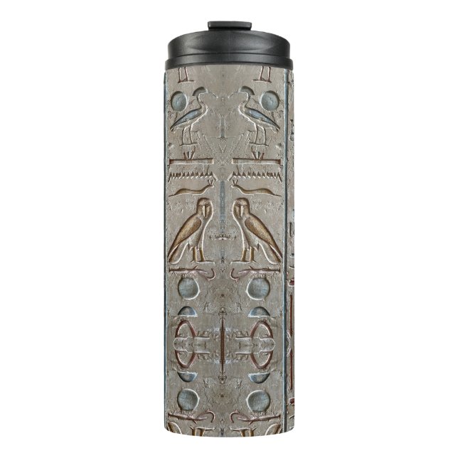 Alte ägyptische Hieroglyphische Symbol Pharaohs Thermosbecher (Vorderseite)