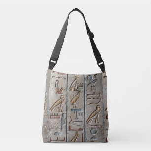 Alte ägyptische Hieroglyphische Symbol Pharaohs Tragetaschen Mit Langen Trägern