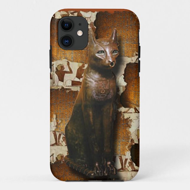 Alte ägyptische Katze Gott Bastet Case-Mate iPhone Hülle (Rückseite)