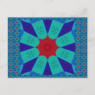 Alte ägyptische Kunst: Ein lebendiger Mandala. Postkarte