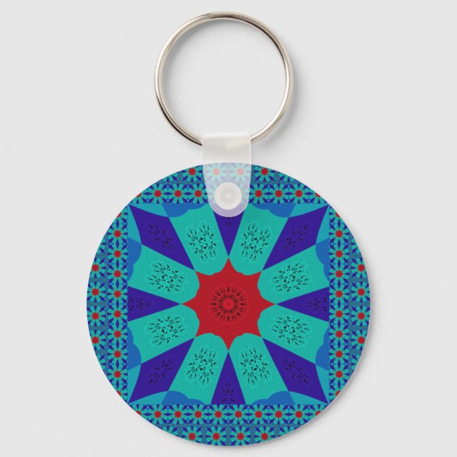 Alte ägyptische Kunst: Ein lebendiger Mandala. Schlüsselanhänger (Vorderseite)