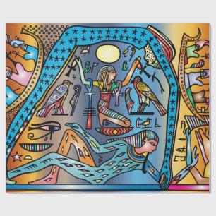 Alte ägyptische Kunst Gott Geb unterstützt Nut im Geschenkpapier