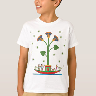 "Alte ägyptische Lotusboot-Kunst T-Shirt