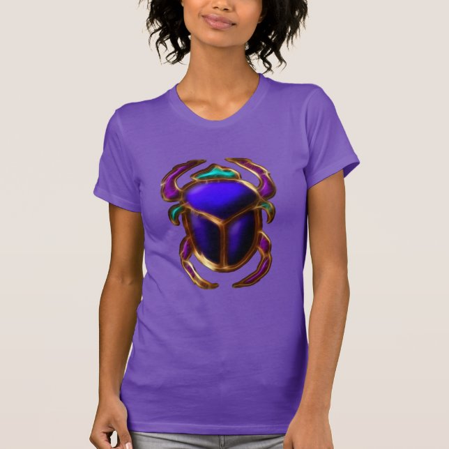 Alte ägyptische Mystische Skarab Kunst T-Shirt (Vorderseite)