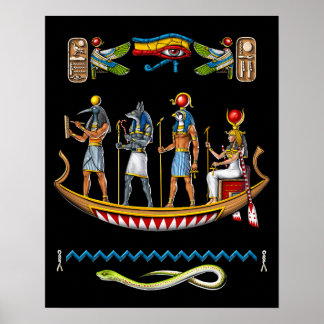 Alte ägyptische Mythologie-Götter Poster