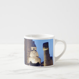 Alte ägyptische Pharao Ramses-Riesenkstatue Karnak Espressotasse