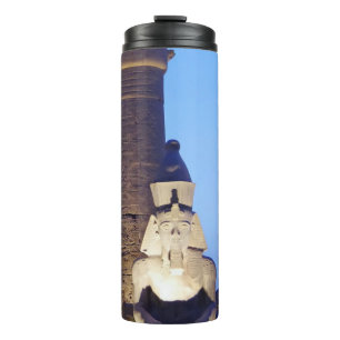 Alte ägyptische Pharao Ramses-Riesenkstatue Karnak Thermosbecher