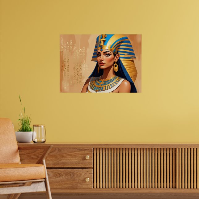 Alte ägyptische Pharaonen-Kunst – Zeitlose Pharaon Poster (Wohnzimmer 2)