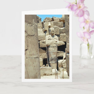 Alte ägyptische Statue, Luxor, Ägypten Karte