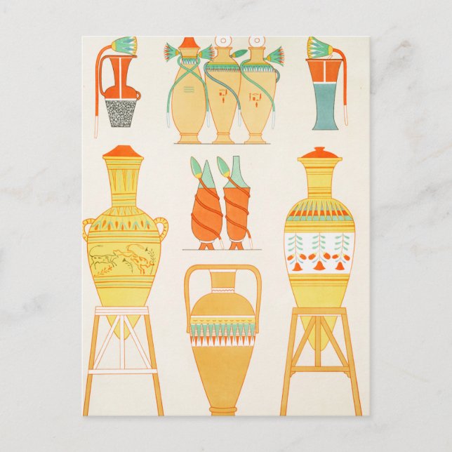 Alte ägyptische Urnen Feiertagspostkarte (Vorderseite)