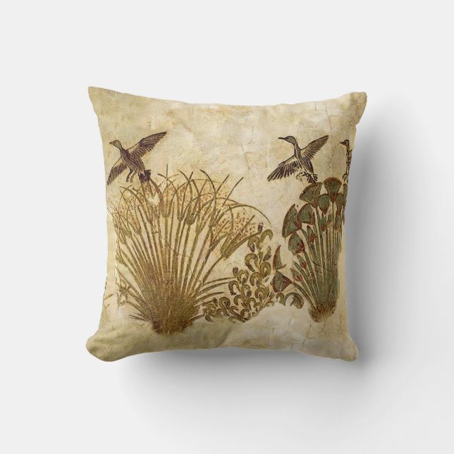 Alte ägyptische Wall Art Throw Kissen (Vorderseite)