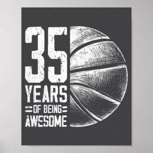 Alte Alberne Basketball-Jahre 35 Basketball 35. Sp Poster