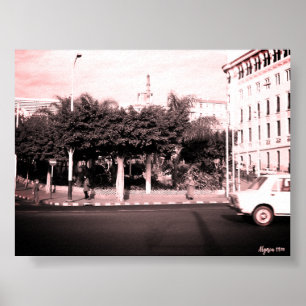 Alte Algerien Algier Autos Gebäude Poster