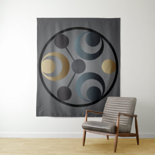 Alte Alien Symbole Gold Crop Circle Wandteppich