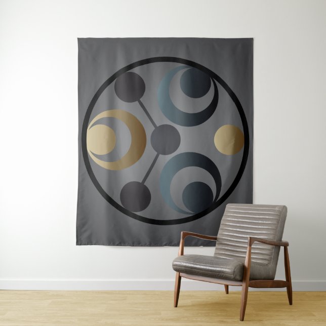Alte Alien Symbole Gold Crop Circle Wandteppich (Beispiel)