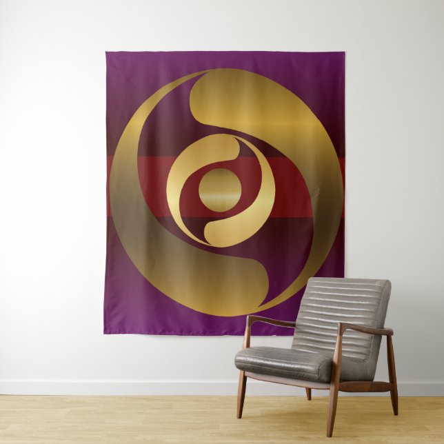 Alte Alien Symbole Gold Crop Circle Wandteppich (Beispiel)
