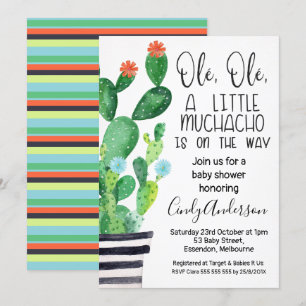 Alte alte Fiesta-Thema-Babyparty-Einladung Einladung