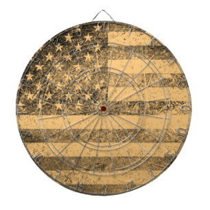 Alte amerikanische Flagge Grunge Dartscheibe