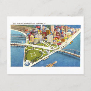 Alte Ansicht von Pittsburgh, Pennsylvania, Postkarte