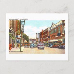 Alte Ansicht von Portland, Maine, Postkarte