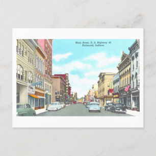 Alte Ansicht von Richmond, Indiana, Postkarte