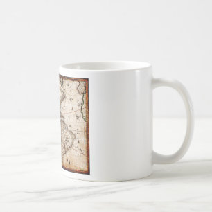 Alte Antike Nord- und Südamerika Karte Kaffeetasse