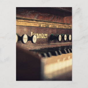 Alte Antike Tastatur Klavier Tasten Instrument Postkarte