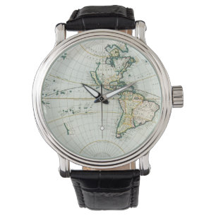 Alte antike Weltkarte von Pieter Goos, 1666 Armbanduhr