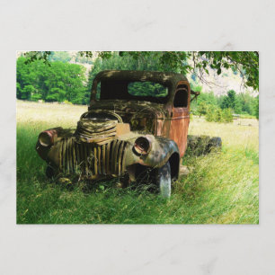Alte Antiquität Vintage Truck Einladung