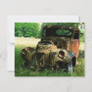 Alte Antiquität Vintage Truck Einladung