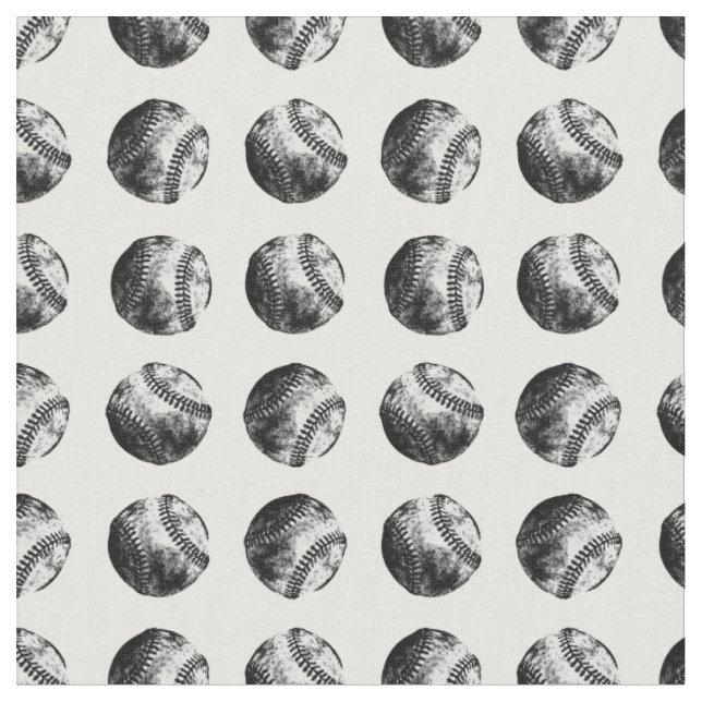 Alte Antiquitäten-Baseballs Muster Vintage-Basebal Stoff (Nahaufnahme)
