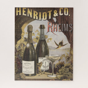 Alte Anzeige für Henriot & Co. Rheims Champagner