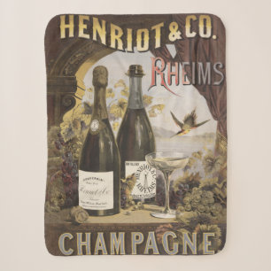 Alte Anzeige für Henriot & Co. Rheims Champagner Sherpadecke