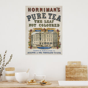 Alte Anzeige für Horniman's Pure Tea Poster