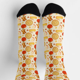 Alte Apfelkuchen und Zutaten Socken