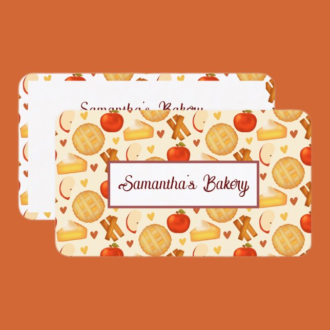 Alte Apfelkuchen und Zutaten Visitenkarte (Von Creator hochgeladen)