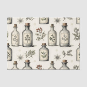 Alte Apotheker-Kräuterflaschen-Muster Seidenpapier