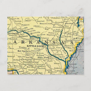 Alte Arkansas-Karte Postkarte