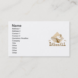 Alte Art-Baseball-T - Shirts und Geschenke Visitenkarte